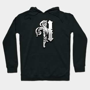 illustration of X font vintage style hand drawing design Hoodie